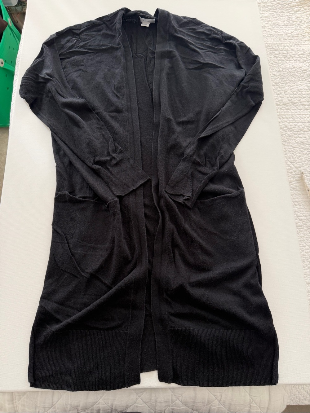 Old Navy Black Long Open-Front Cardigan Dress